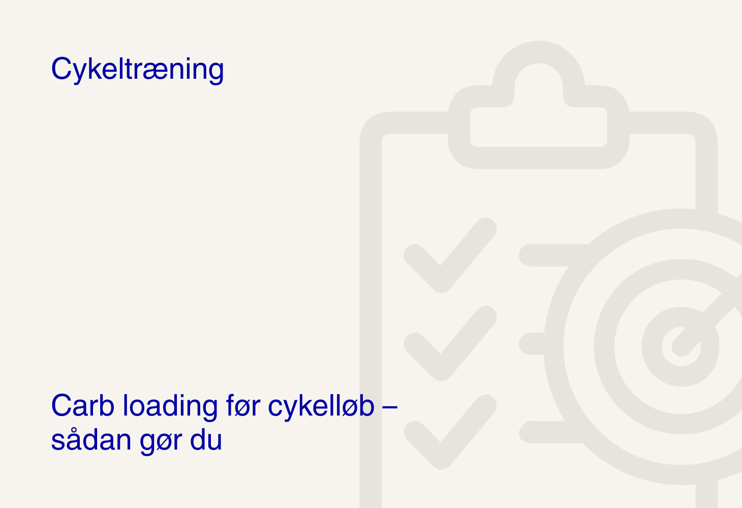 Carb loading før cykelløb – sådan gør du