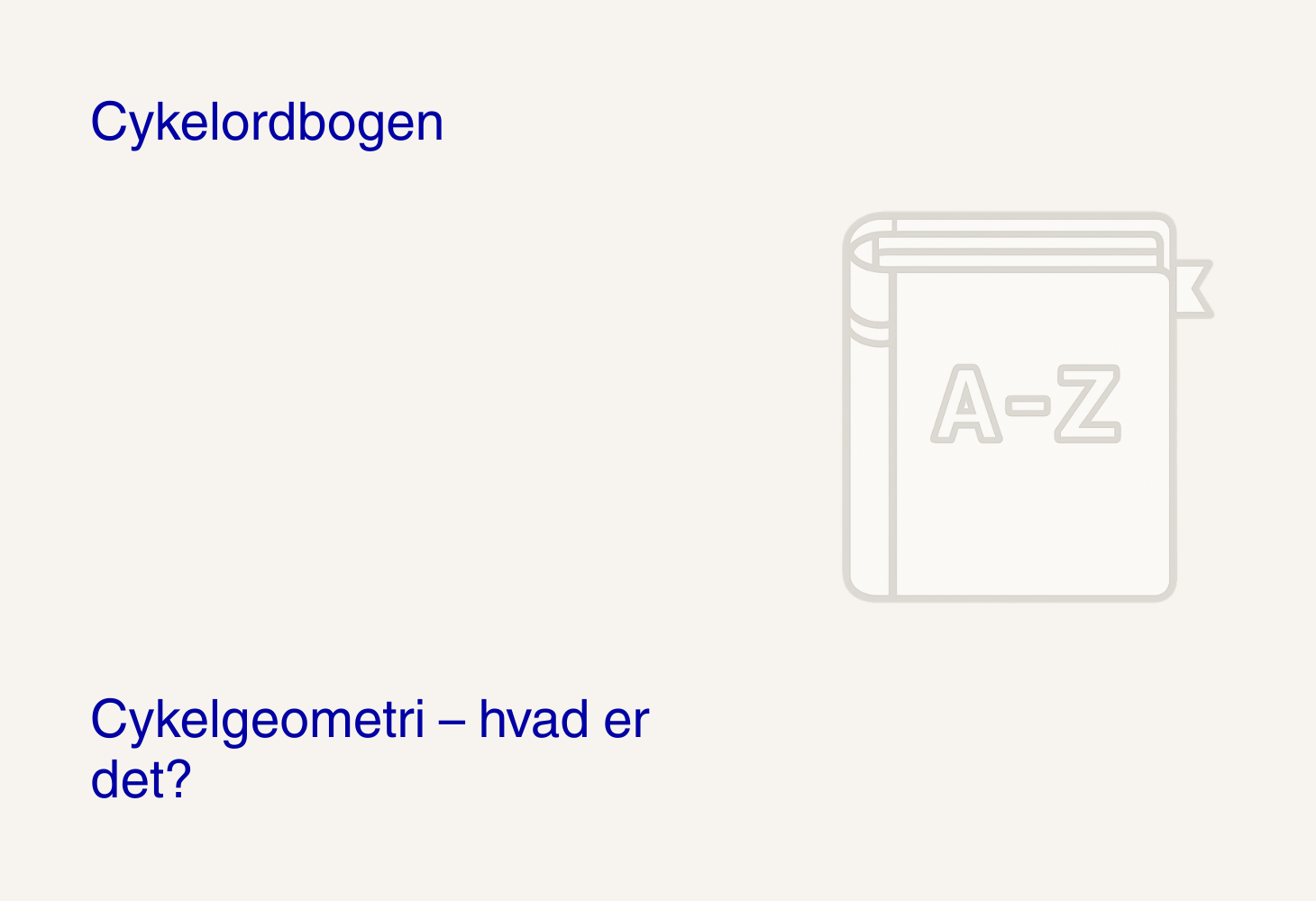 Cykelgeometri – hvad er det?