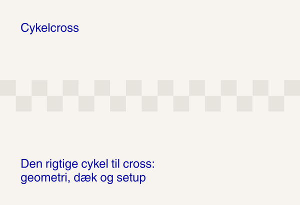 Den rigtige cykel til cross: geometri, dæk og setup