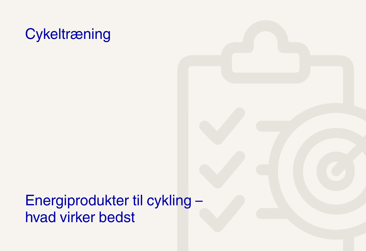 Energiprodukter til cykling – hvad virker bedst