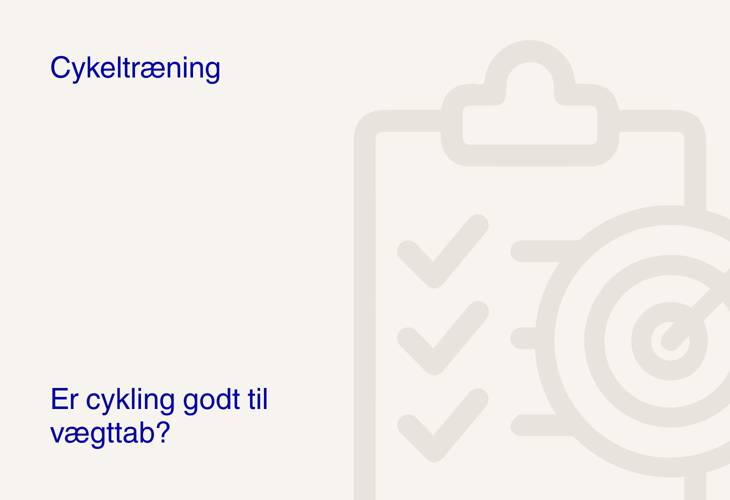 Er cykling godt til vægttab?