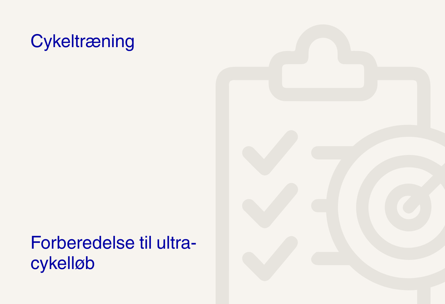 Forberedelse til ultra-cykelløb