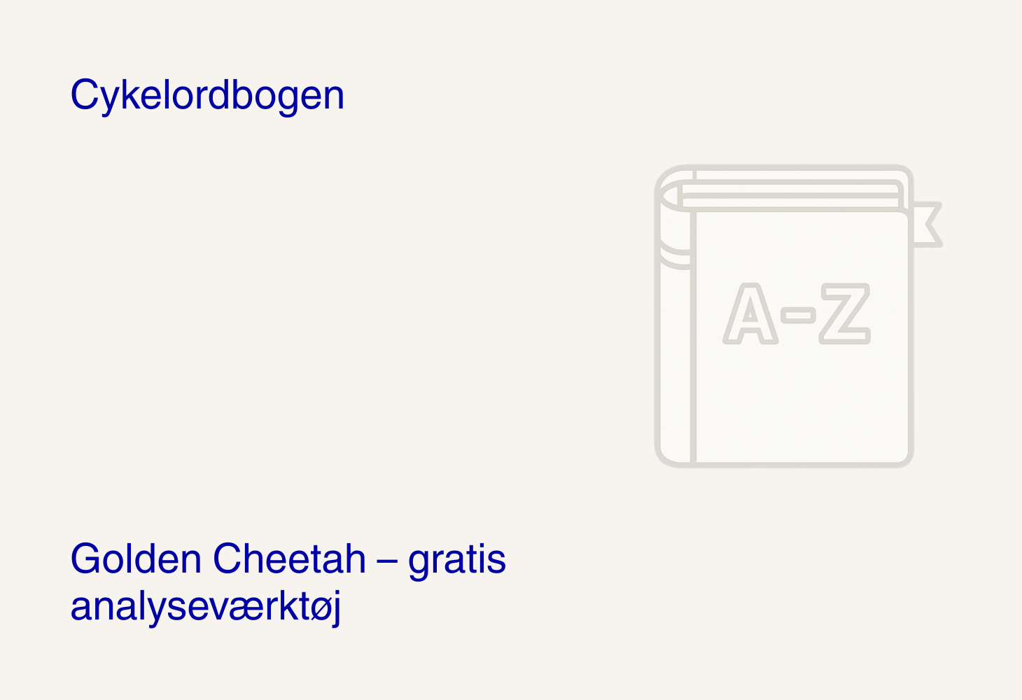 Golden Cheetah – gratis analyseværktøj