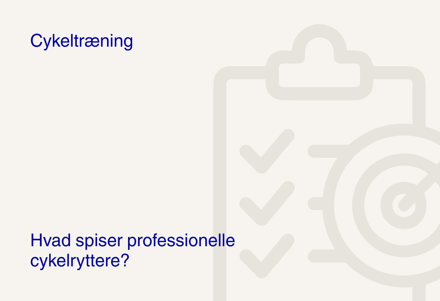 Hvad spiser professionelle cykelryttere?