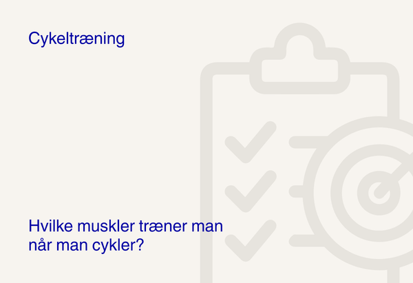 Hvilke muskler træner man når man cykler?