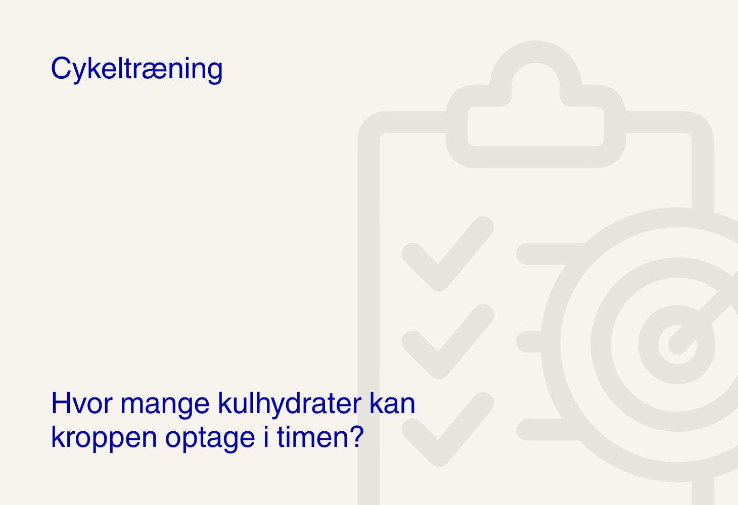 Hvor mange kulhydrater kan kroppen optage i timen?
