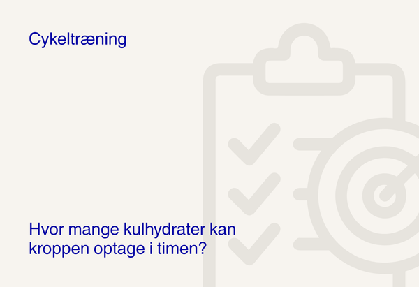 Hvor mange kulhydrater kan kroppen optage i timen?