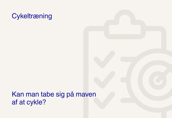 Kan man tabe sig på maven af at cykle?