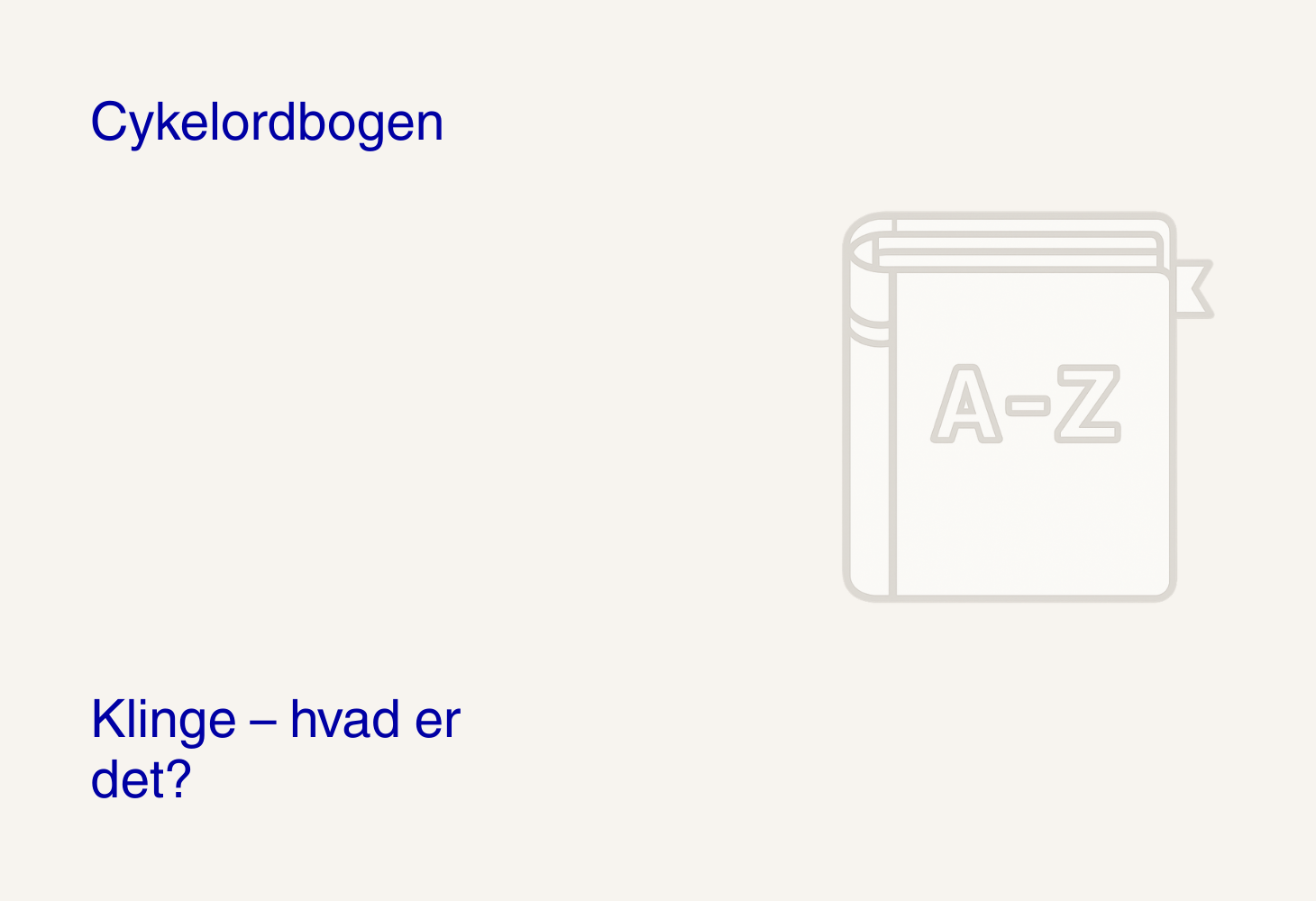 Klinge – hvad er det?