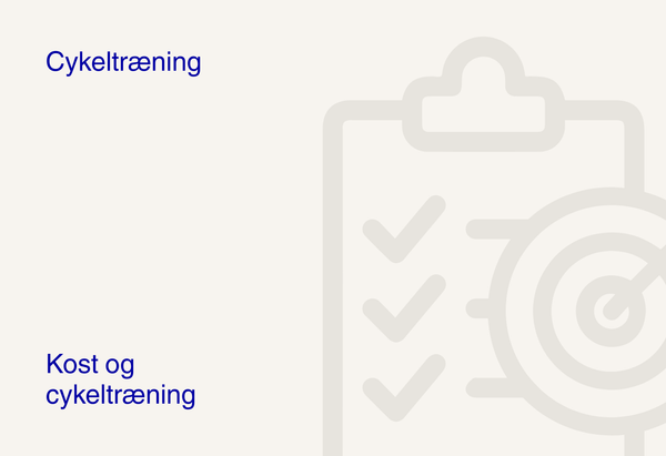 Kost og cykeltræning