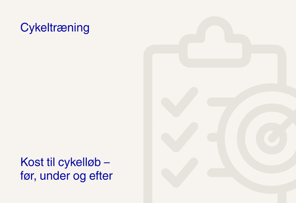 Kost til cykelløb – før, under og efter