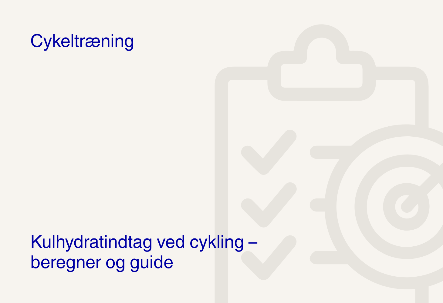 Kulhydratindtag ved cykling – beregner og guide