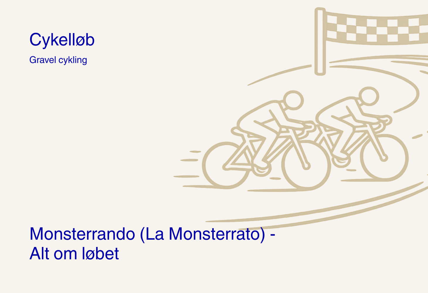 Monsterrando (La Monsterrato) – Dato, rute og distancer