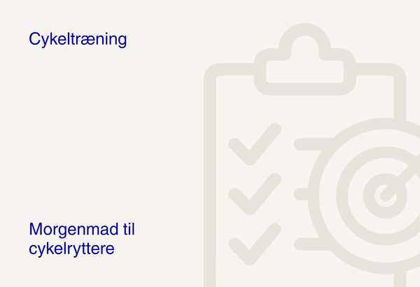 Morgenmad til cykelryttere