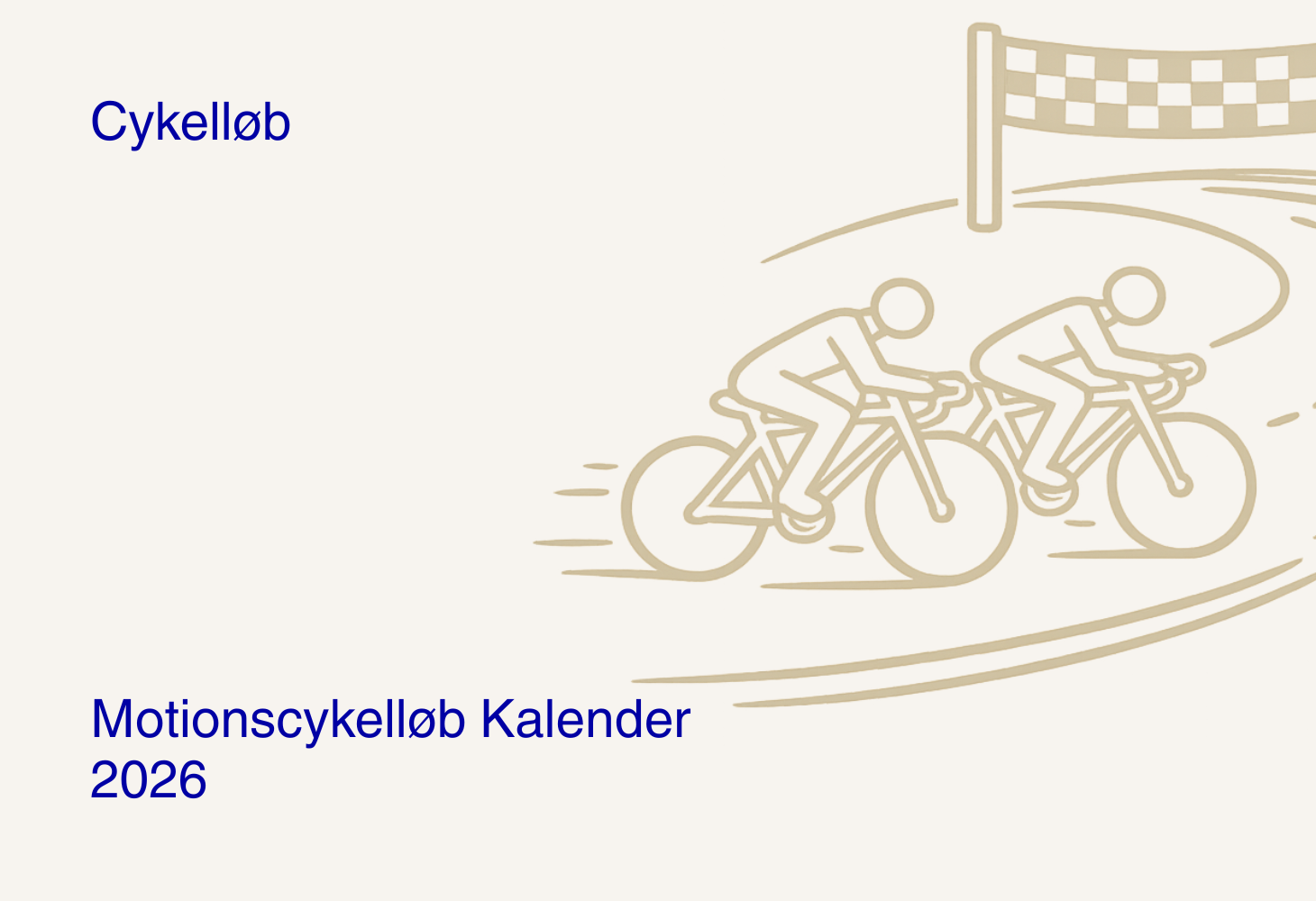 Motionscykelløb Kalender 2025