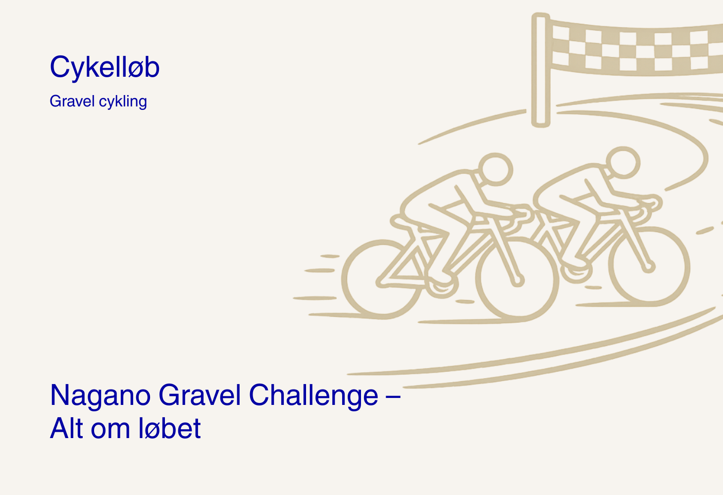 Nagano Gravel Challenge – Dato, rute og distancer