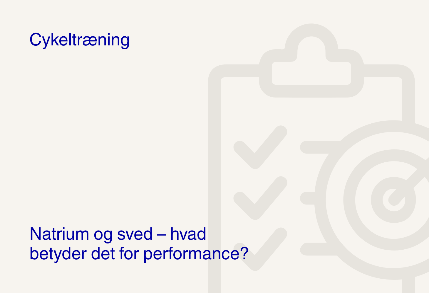 Natrium og sved – hvad betyder det for performance?