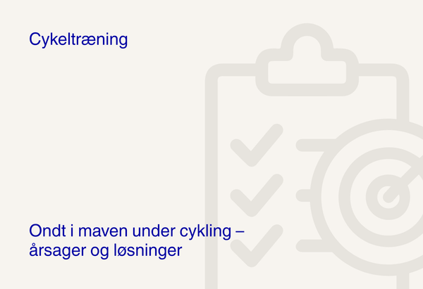 Ondt i maven under cykling – årsager og løsninger