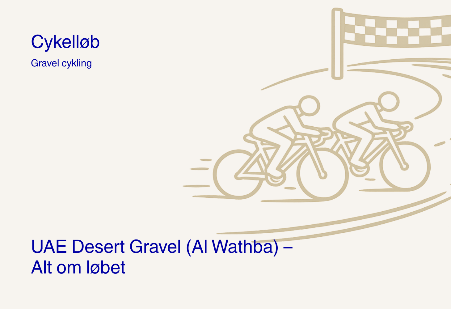 UAE Desert Gravel (Al Wathba) – Dato, rute og distancer
