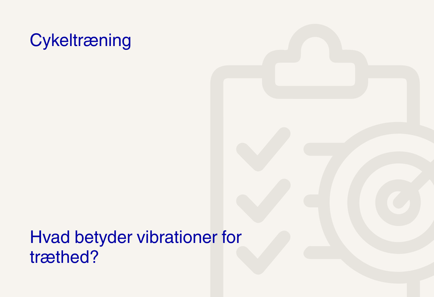Hvad betyder vibrationer for træthed?