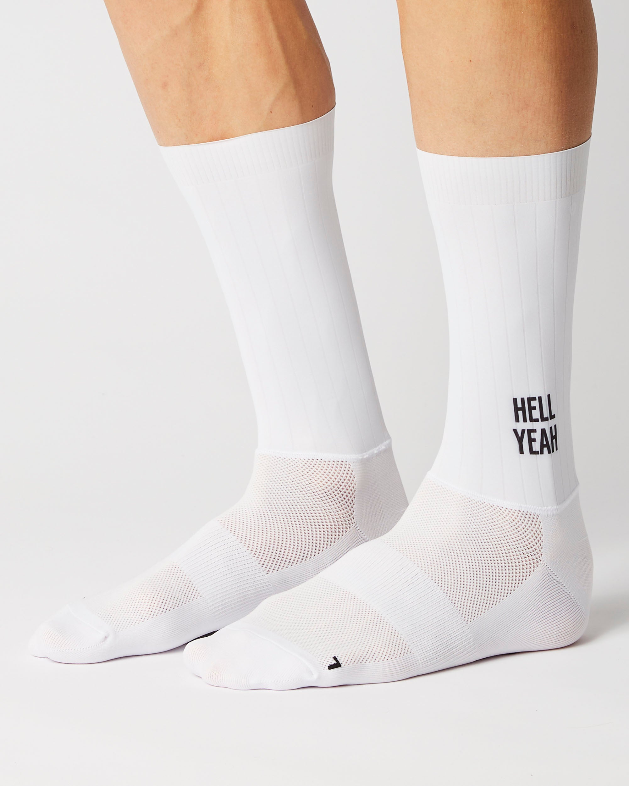 Aero Hell Yeah Cykelstrømper - Fingerscrossed - Hvid