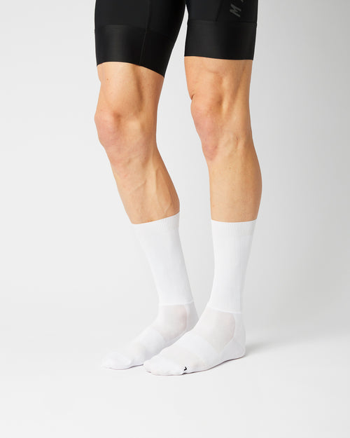 Aero Vertical Logo Cykelstrømper - Fingerscrossed - Hvid