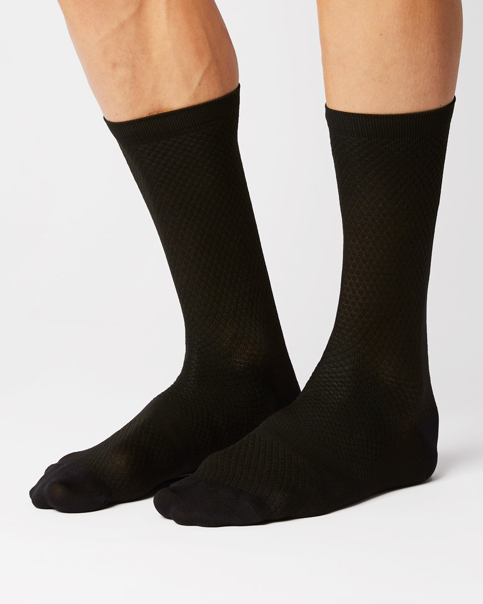 Aero Soft Cykelstrømper - Fingerscrossed - Sort