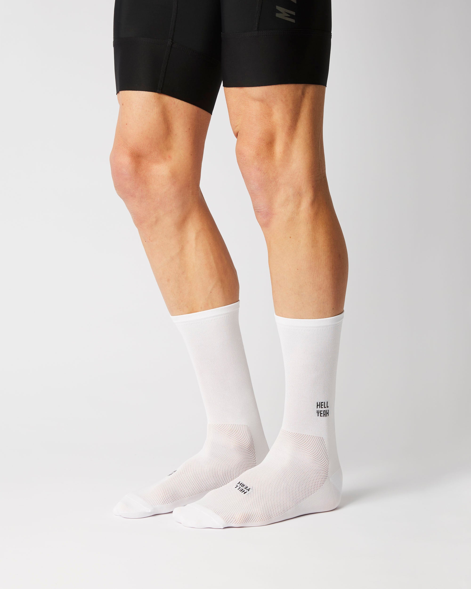 Classic Iconic Hell Yeah Cykelstrømper - Fingerscrossed - Hvid
