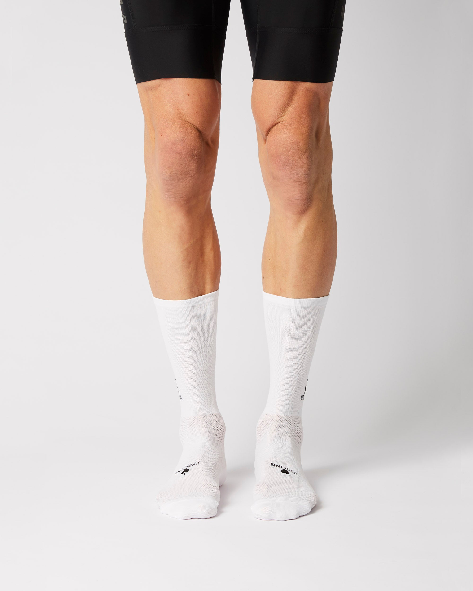 Classic Iconic I Love Cycling Cykelstrømper - Fingerscrossed - Hvid