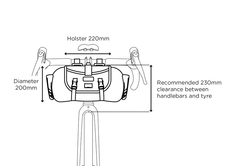 Holster Styrtaske - Restrap - 14L - Sort
