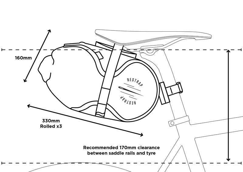 Race Sadeltaske - Restrap - 7L Sort