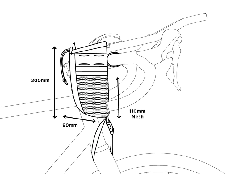 Race Styrtaske - Restrap - 1.1 L Sort