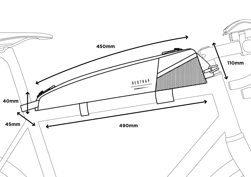 Race Top Tube Taske Large - Restrap - 2L Sort