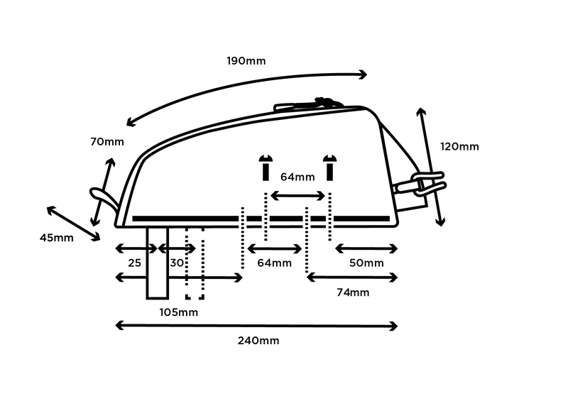 Race Top Tube Taske - Restrap - 1.2L - Sort