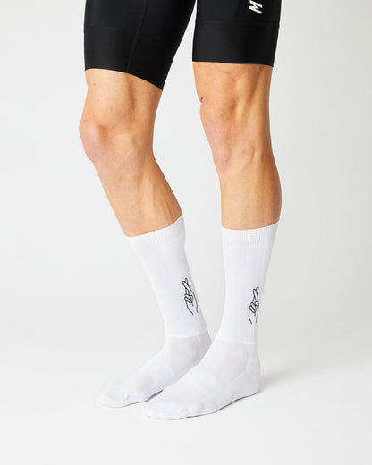 Aero Logo Cykelstrømper - Fingerscrossed - Hvid | Fingerscrossed | gioventu.cc
