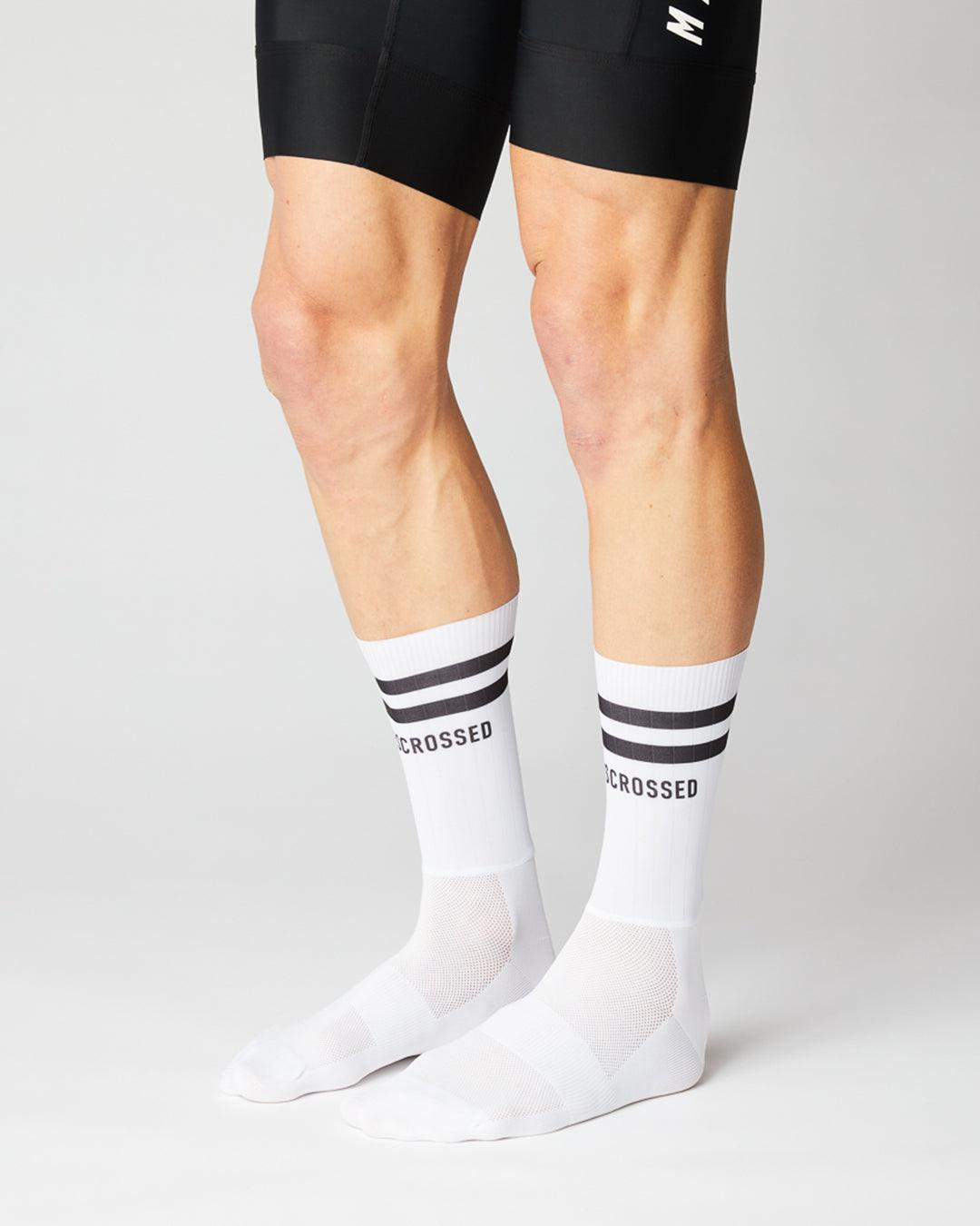 Aero Stripes Cykelstrømper - Fingerscrossed - Hvid | Fingerscrossed | gioventu.cc