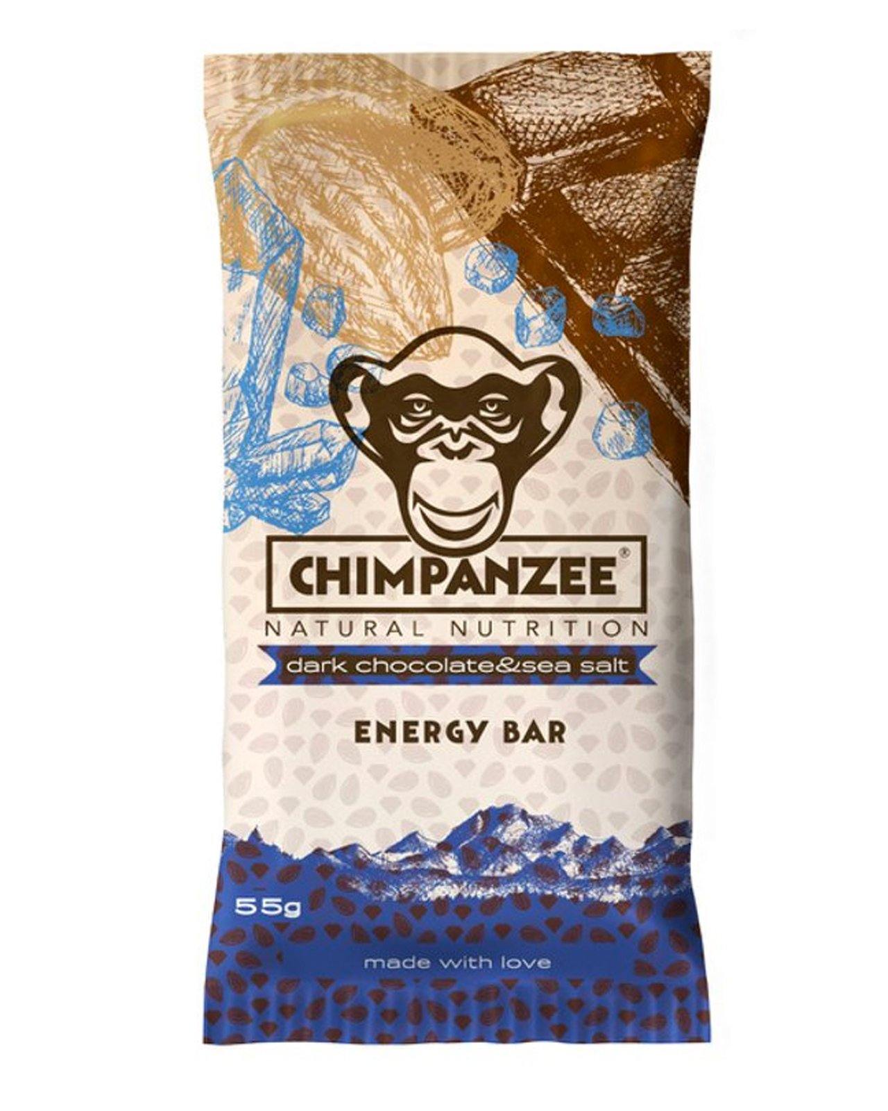Energi Bar Dark Chokolade & Havsalt - Chimpanzee - 55g | Chimpanzee Nutrition | gioventu.cc