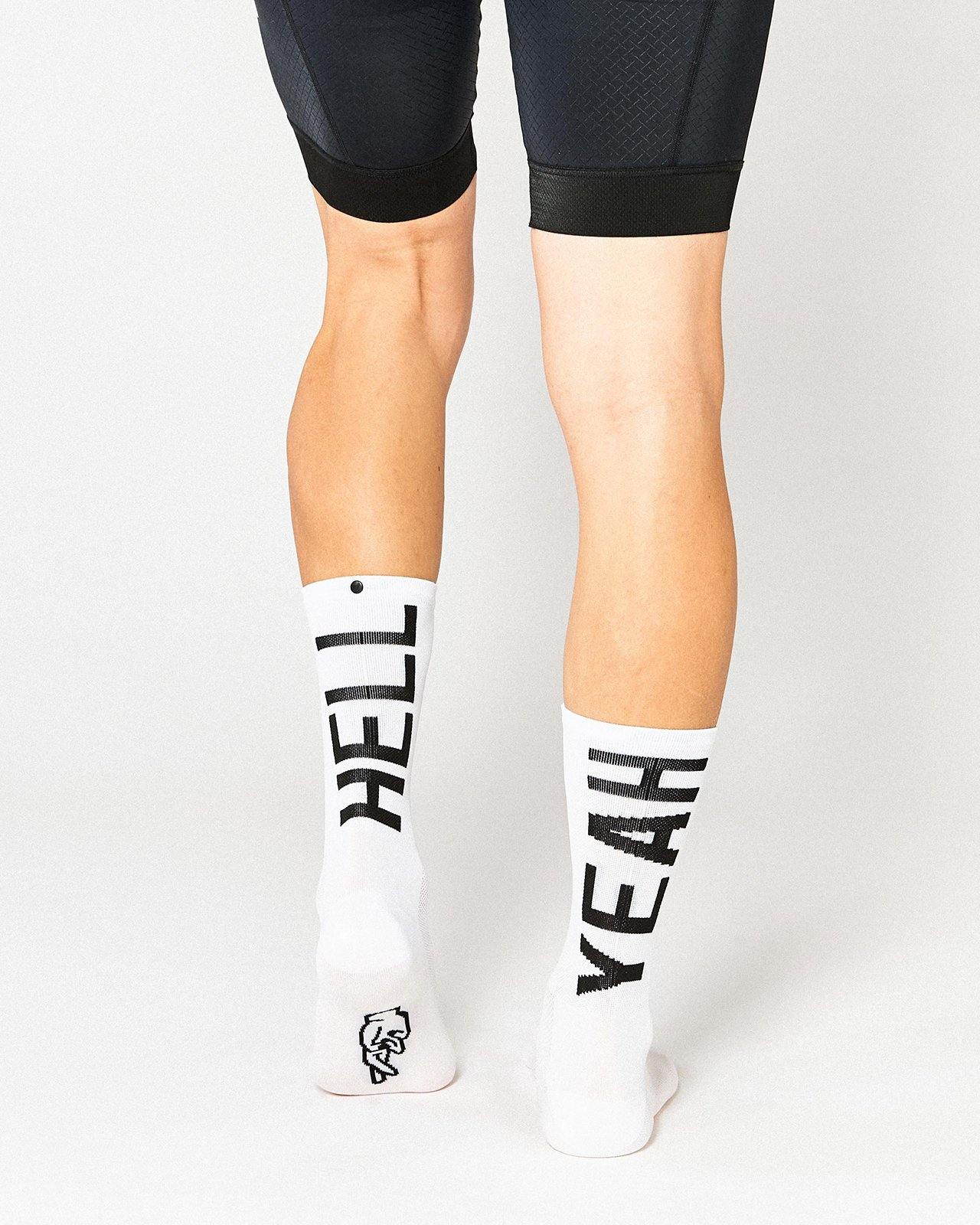 Hell Yeah 2.0 Cykelstrømper - Fingerscrossed - Hvid | Fingerscrossed | gioventu.cc