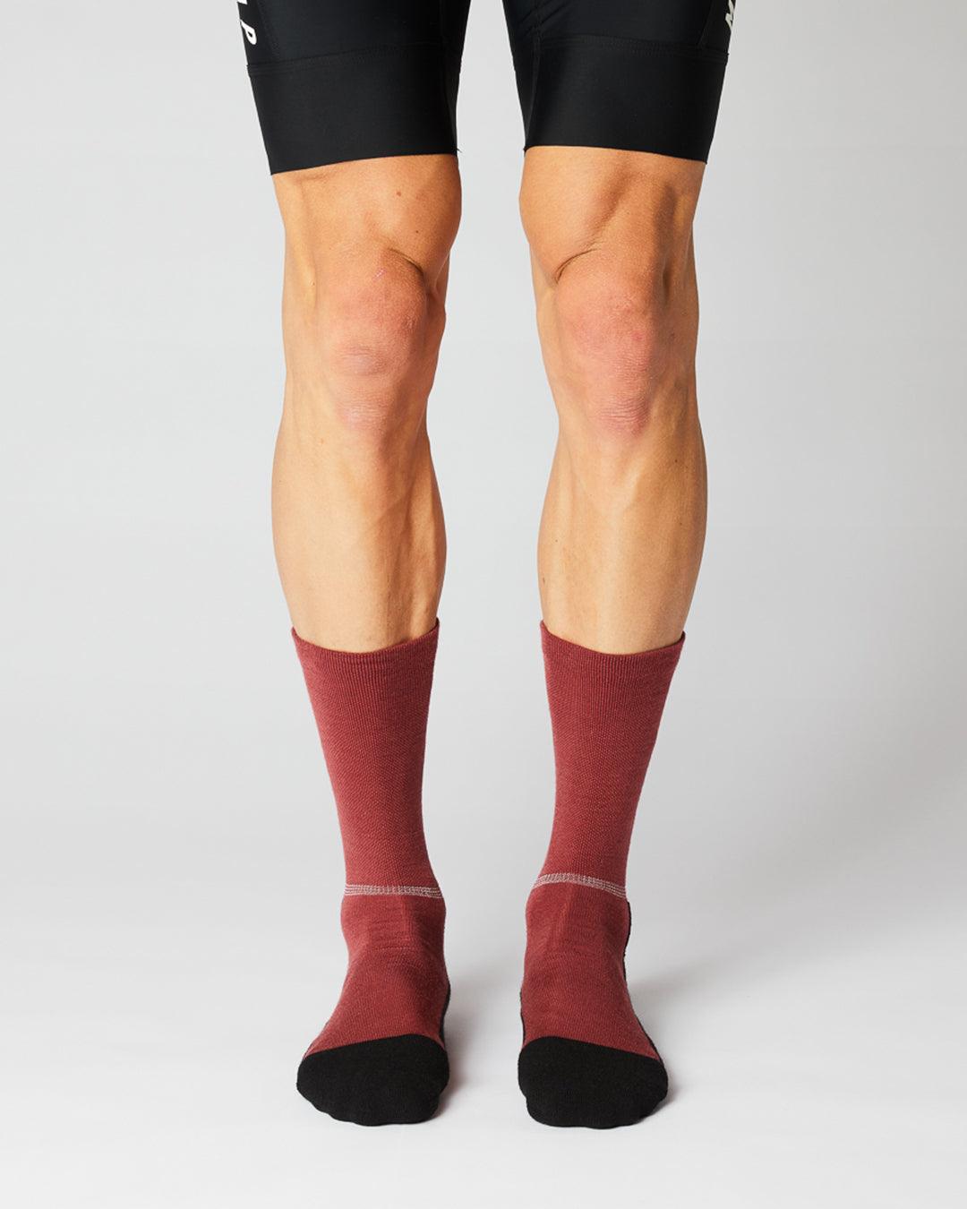 Merino Cykelstrømper - Fingerscrossed - Burgundy | Fingerscrossed | gioventu.cc