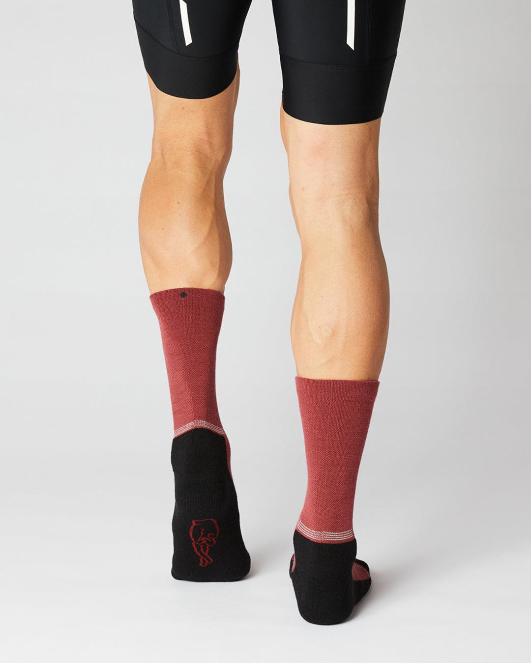 Merino Cykelstrømper - Fingerscrossed - Burgundy | Fingerscrossed | gioventu.cc