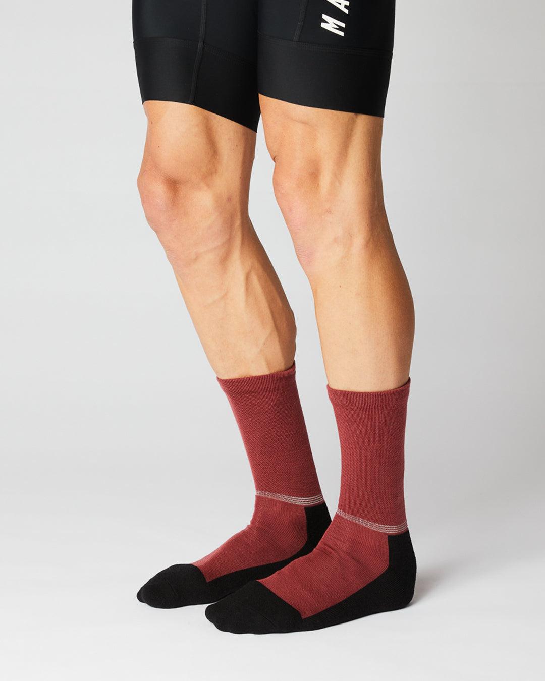 Merino Cykelstrømper - Fingerscrossed - Burgundy | Fingerscrossed | gioventu.cc