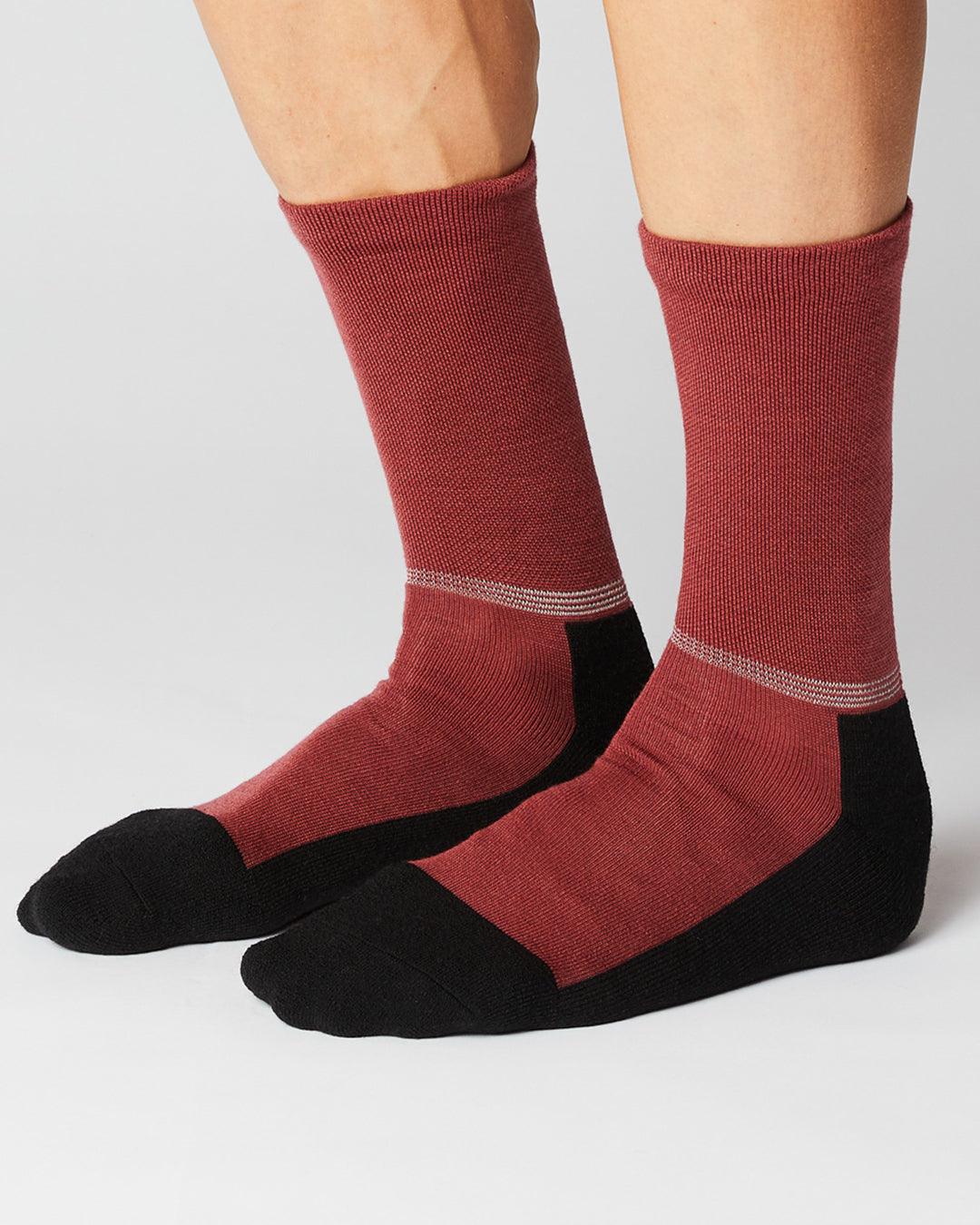 Merino Cykelstrømper - Fingerscrossed - Burgundy | Fingerscrossed | gioventu.cc