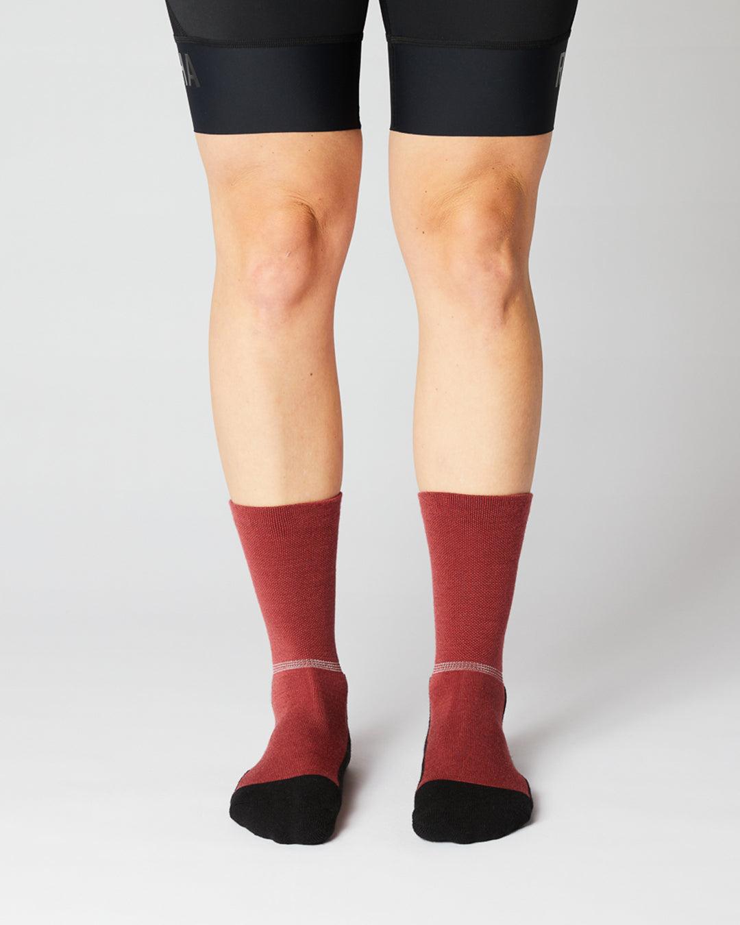 Merino Cykelstrømper - Fingerscrossed - Burgundy | Fingerscrossed | gioventu.cc