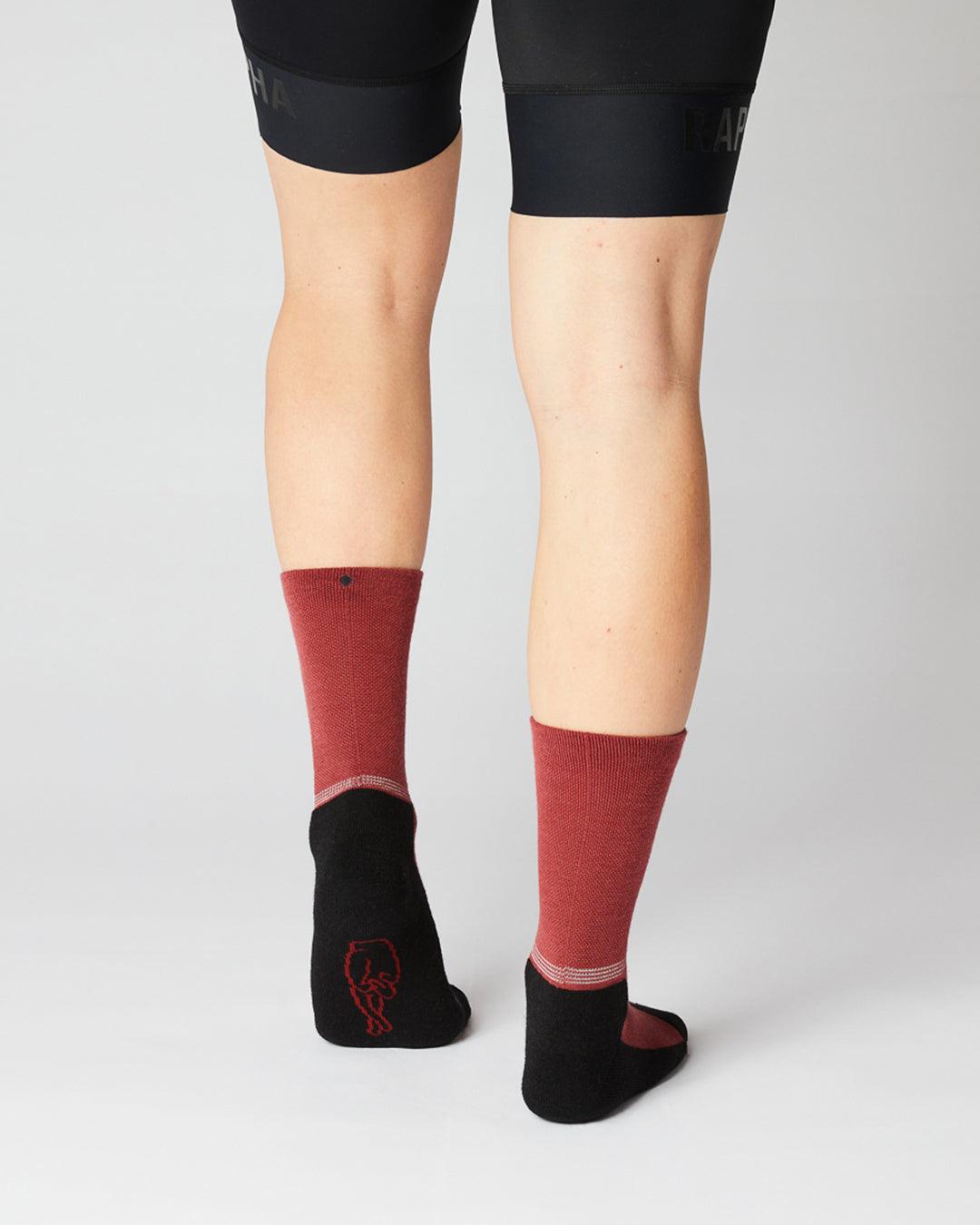 Merino Cykelstrømper - Fingerscrossed - Burgundy | Fingerscrossed | gioventu.cc