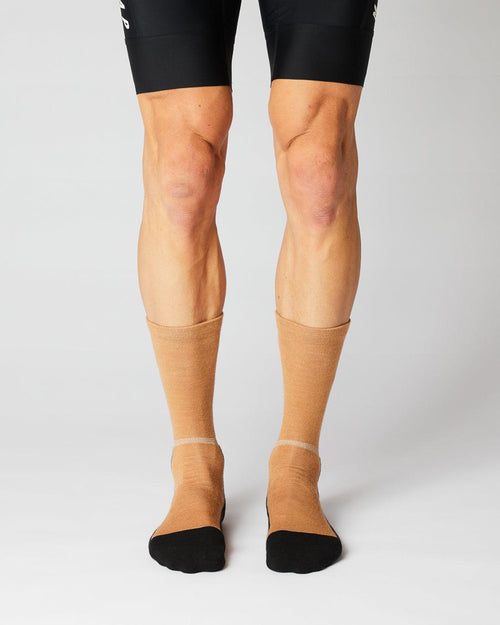 Merino Cykelstrømper - Fingerscrossed - Camel | Fingerscrossed | gioventu.cc