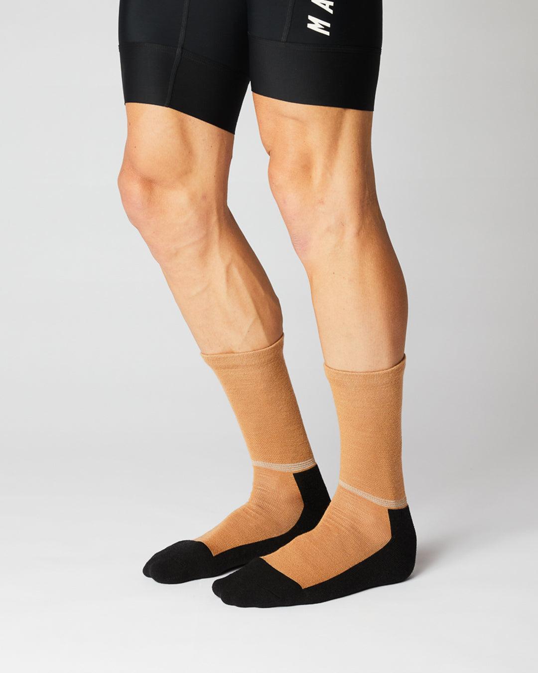 Merino Cykelstrømper - Fingerscrossed - Camel | Fingerscrossed | gioventu.cc