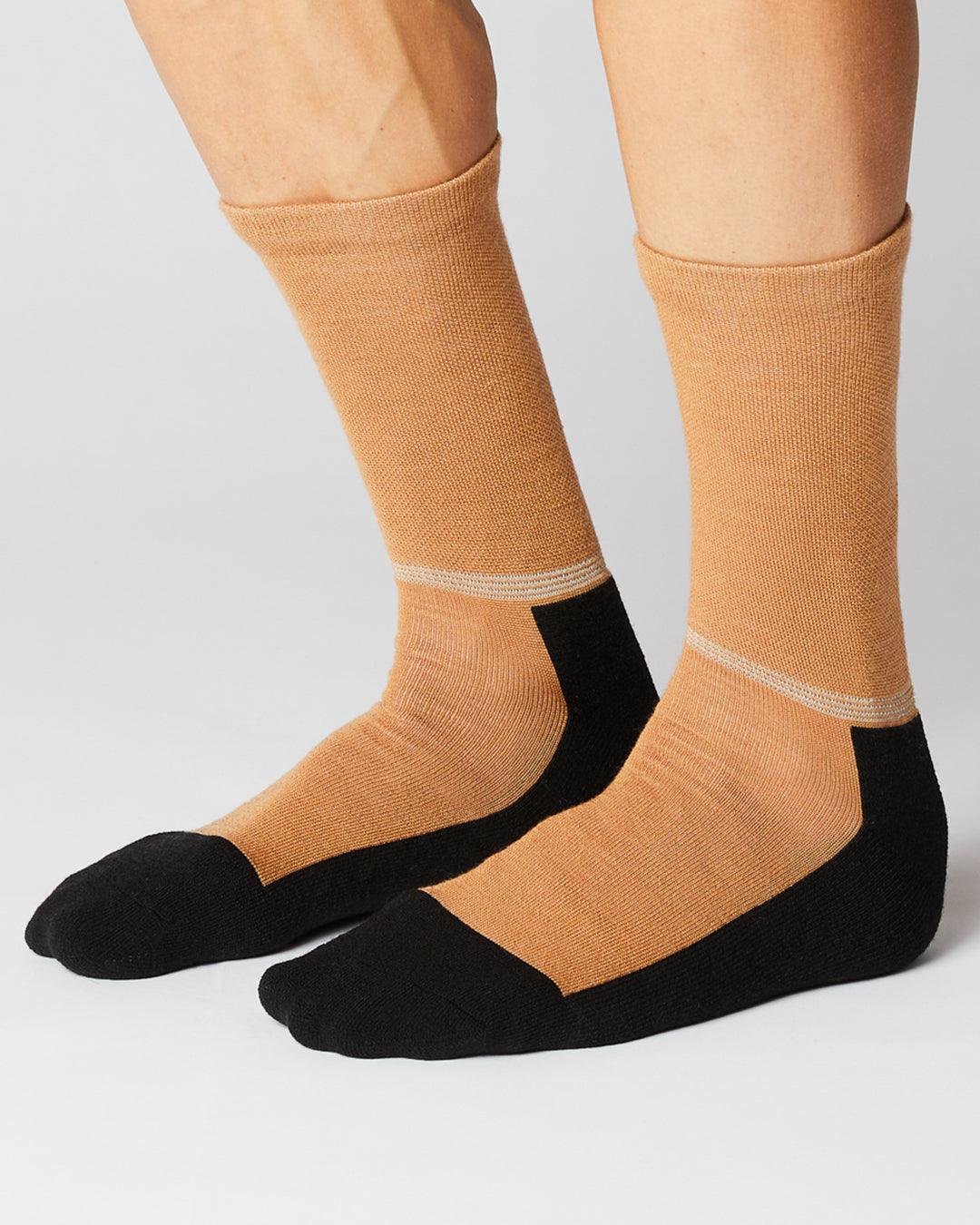 Merino Cykelstrømper - Fingerscrossed - Camel | Fingerscrossed | gioventu.cc