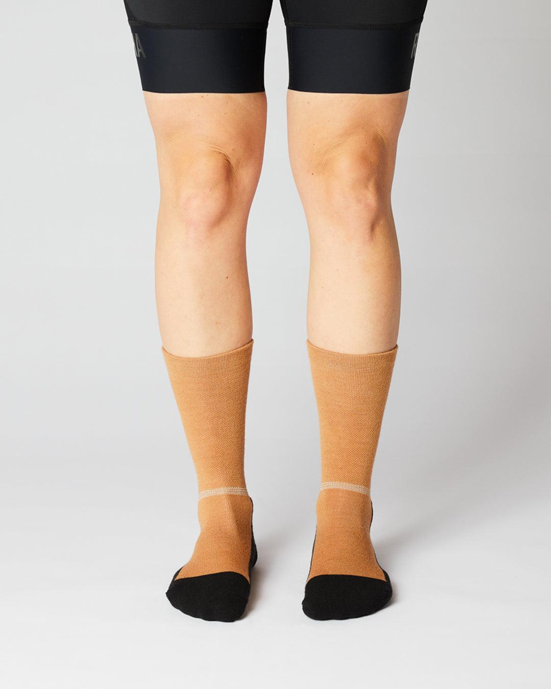 Merino Cykelstrømper - Fingerscrossed - Camel | Fingerscrossed | gioventu.cc