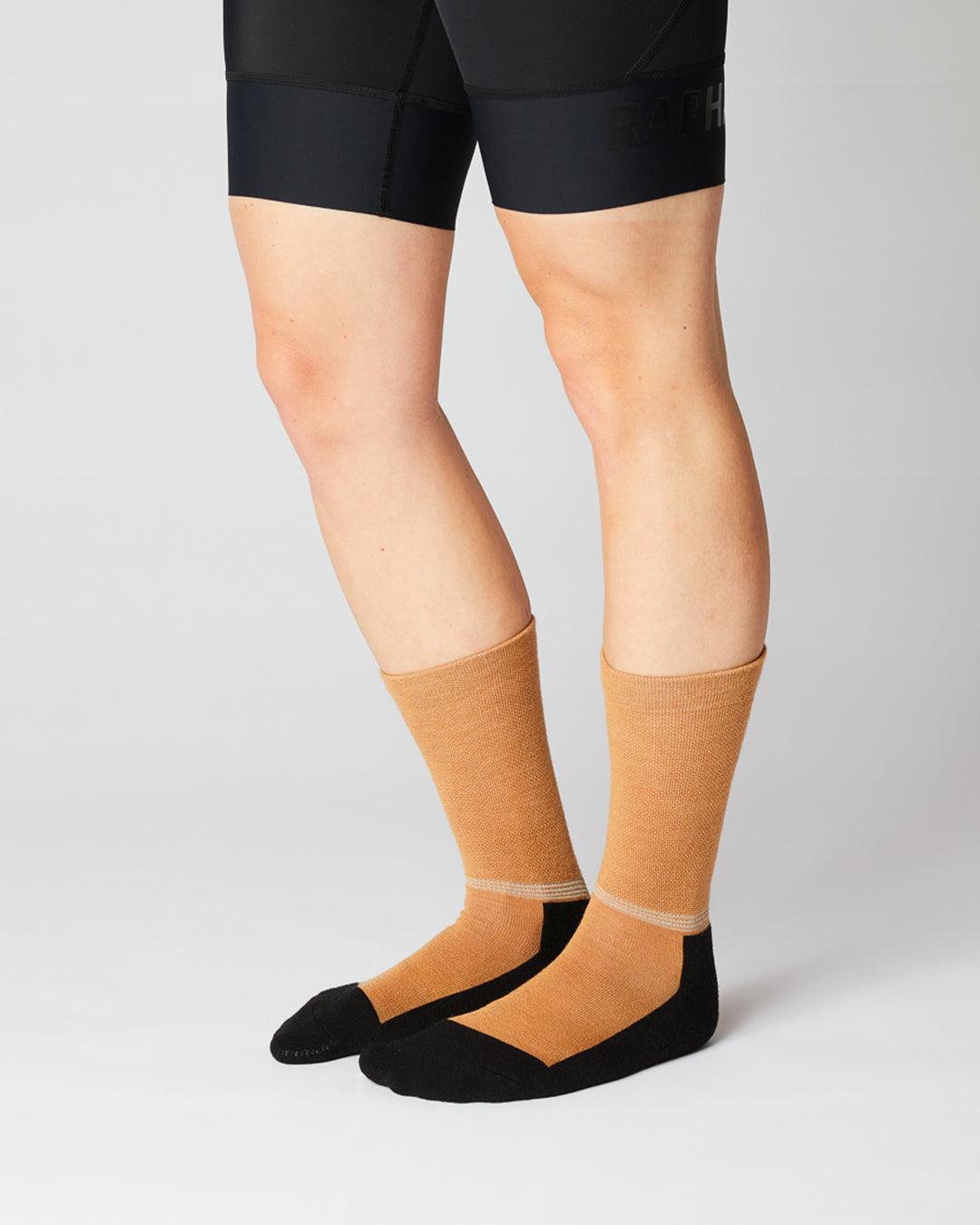 Merino Cykelstrømper - Fingerscrossed - Camel | Fingerscrossed | gioventu.cc