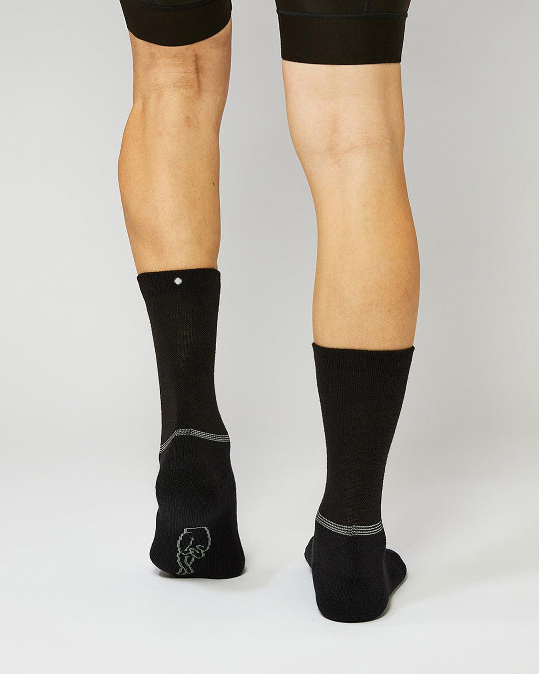 Merino Cykelstrømper - Fingerscrossed - Sort | Fingerscrossed | gioventu.cc